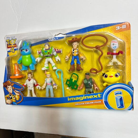 Fisher Price Imaginext Toy Story 4 Deluxe Figure Pack Woody Buzz Forky Bo Peep - Picture 16 of 16